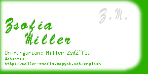 zsofia miller business card